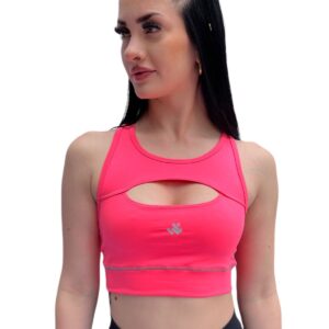Top abierto Rosa flúor (Lycra)