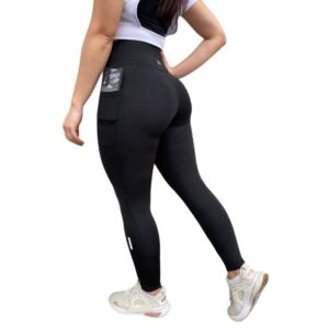 Calza Negra con bolsillos y detalles reflex (Lycra Premium doble spam)