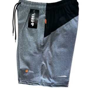 Short gris comb. negro y detalle naranja (Vaplex – Lycra)