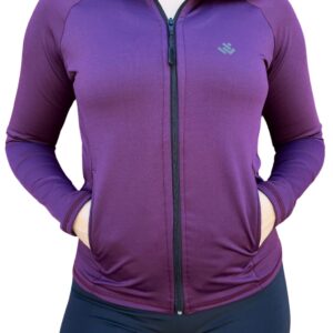 Campera térmica ciruela c/d negro (Lycra térmica Premium)