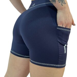 Short azul violáceo con bolsillo (Lycra Premium)