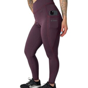 Calza ciruela con bolsillo y bordado (Vaplex Premium)